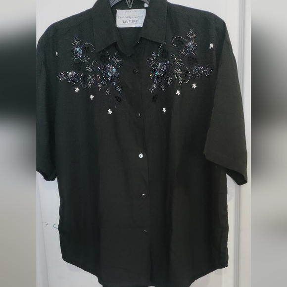 Pure Love Pearl and rhinestones shirt. - Picture 2 of 4